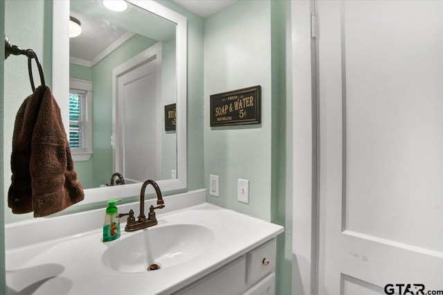 13926 State Highway 64e, Tyler, TX 75707 - bathroom featuring vanity and crown molding
