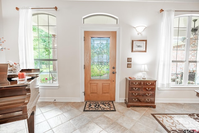 entryway with a wealth of natural light