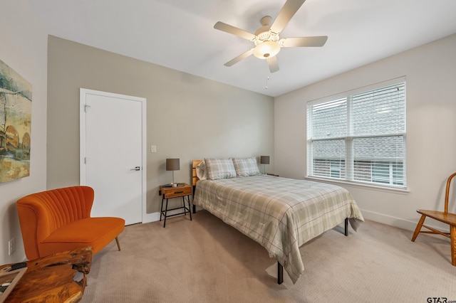 763 Hampton Hill Hill, Tyler, TX 75703 - bedroom featuring light carpet and ceiling fan
