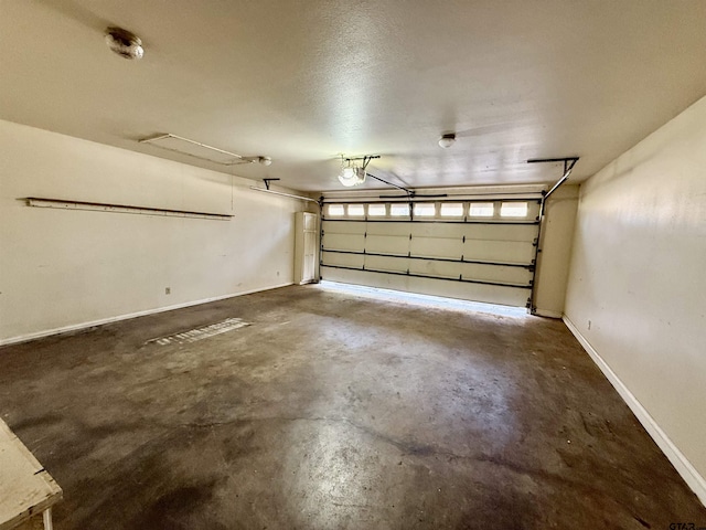 garage featuring baseboards