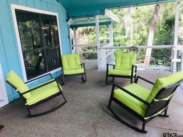 view of sunroom