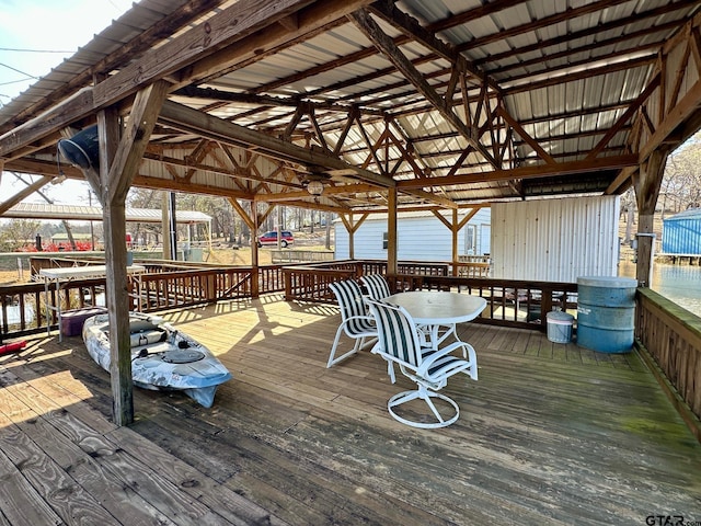 view of wooden terrace