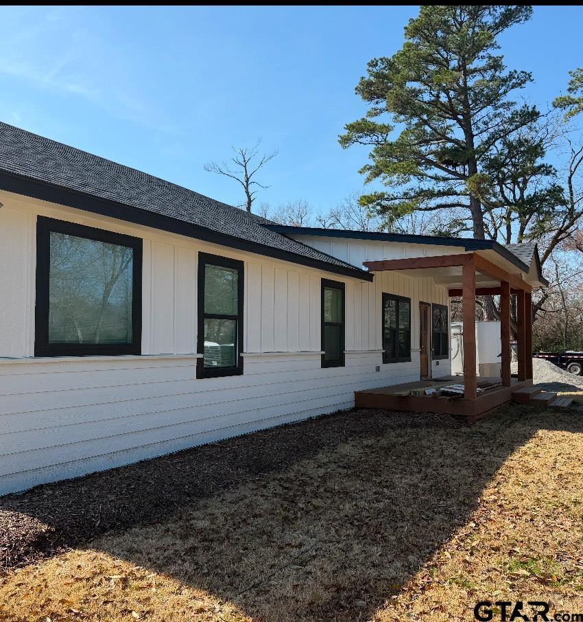 view of side of home with board and batten siding