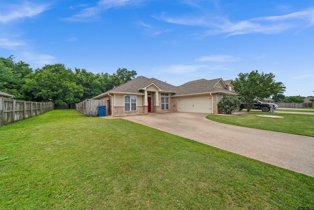 10926 Westhaven Cir, Flint, TX 75762 - ranch-style house with an attached garage, brick siding, and driveway