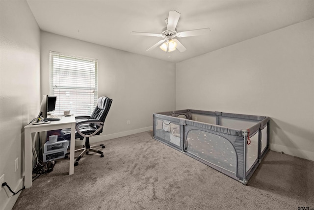 10926 Westhaven Cir, Flint, TX 75762 - office with carpet and a ceiling fan