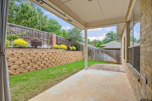 view of patio / terrace featuring a fenced backyard
