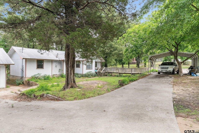 13386 Fm 858, Ben Wheeler, TX 75754 - view of yard with a carport and concrete driveway