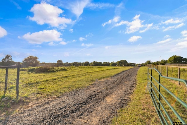 10708 C R 494, Tyler, TX 75706 - view of dirt / gravel driveway with a rural view and a gated entry