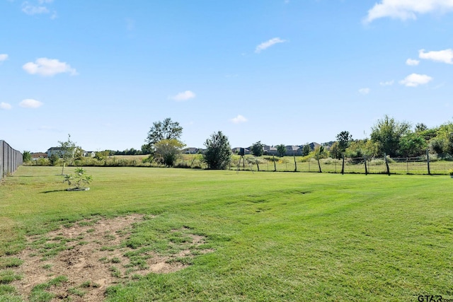 view of yard featuring a rural view