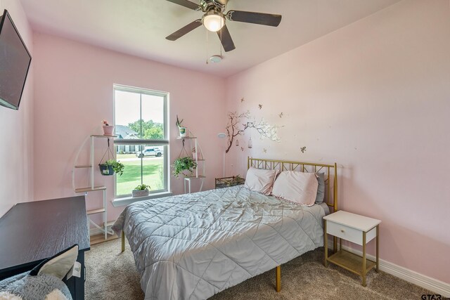 7757 Freestone Dr, Bullard, TX 75757 - bedroom with carpet flooring and a ceiling fan