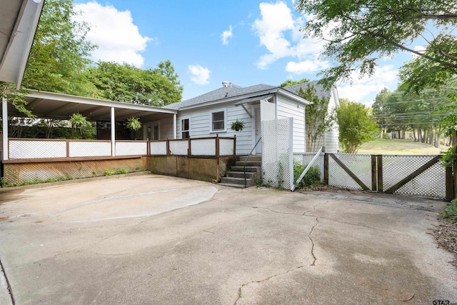 exterior space with fence