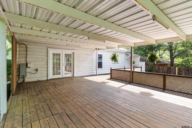 deck with fence