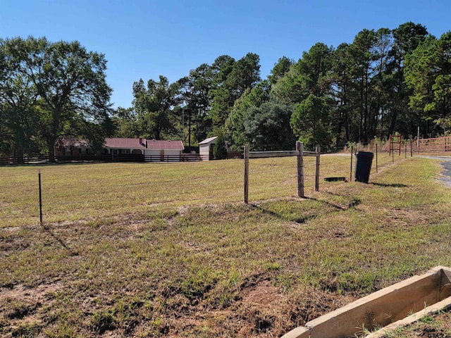 view of yard featuring a rural view