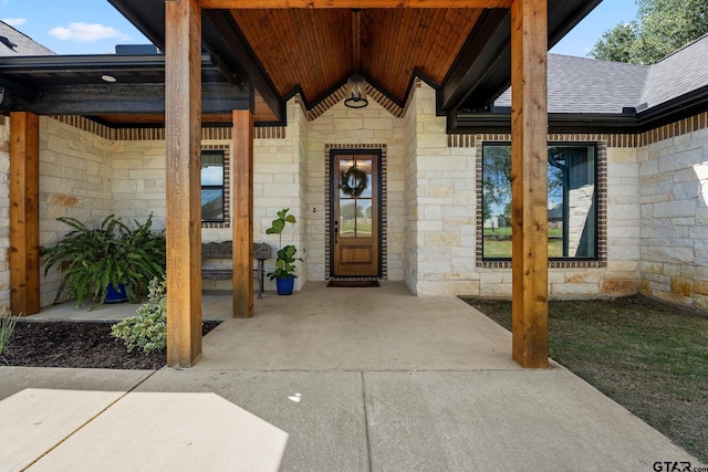 view of doorway to property