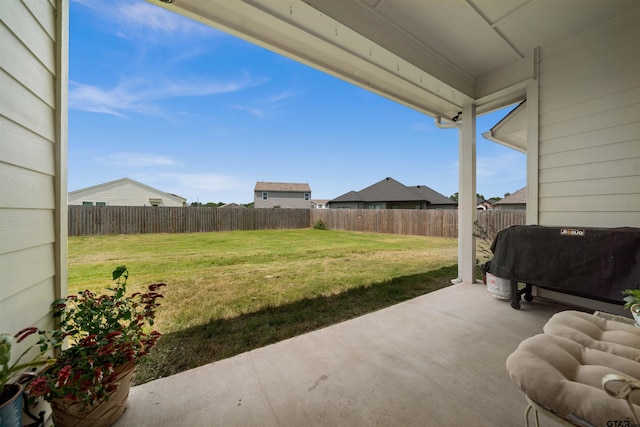 409 Meadow Ln, Chandler, TX 75758 - fenced backyard with a patio area and grilling area