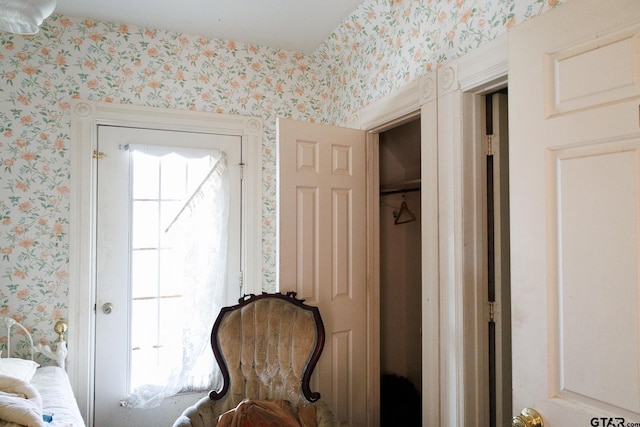 interior space featuring a closet