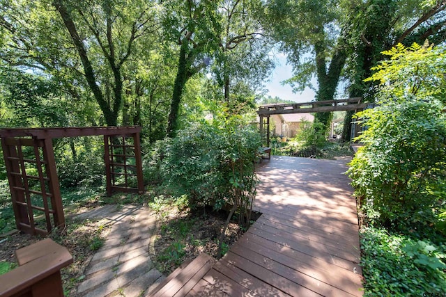 view of wooden deck