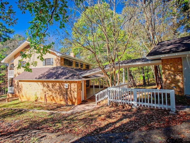 view of front of home with central AC