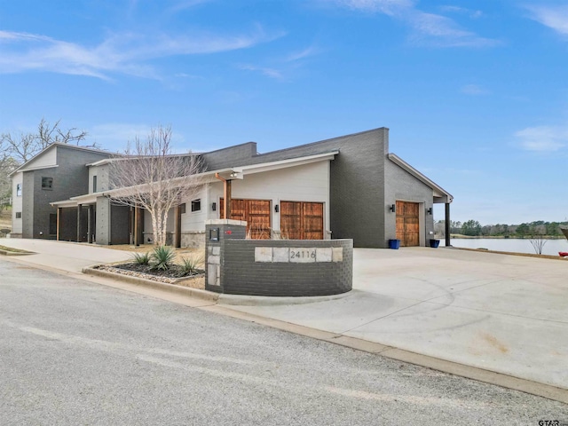 exterior space featuring a garage