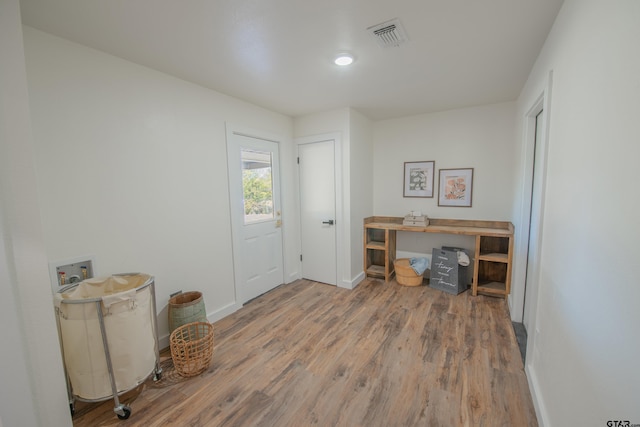 entryway featuring wood-type flooring