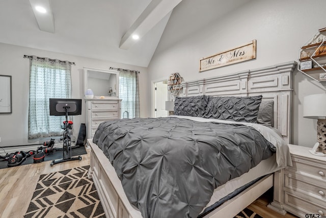 213 Serenity Dr, Bullard, TX 75757 - bedroom with vaulted ceiling, wood finished floors, and ceiling fan