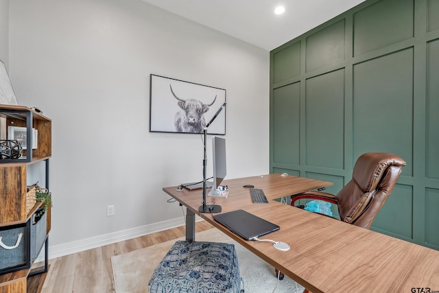 213 Serenity Dr, Bullard, TX 75757 - office area featuring light wood finished floors and baseboards