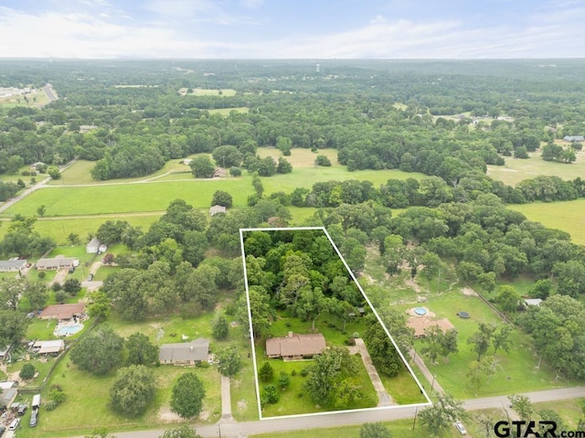 10516 Debbie Ln, Flint, TX 75762 - aerial view of property and surrounding area featuring property boundaries highlighted