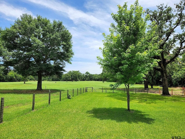 view of yard featuring a rural view