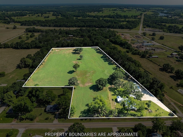 drone / aerial view with a rural view