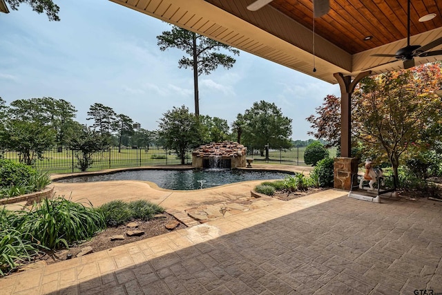 2441 Fm 2685, Gilmer, TX 75644 - view of patio with a ceiling fan