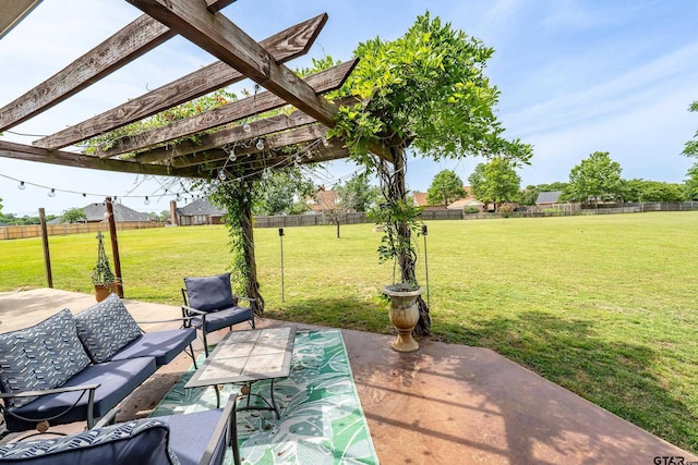 301 Hines Xing, Bullard, TX 75757 - view of patio with a pergola and an outdoor living space