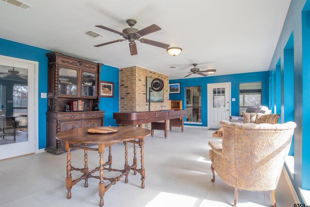11790 E US Highway 175, Larue, TX 75770 - dining area with ceiling fan and light flooring