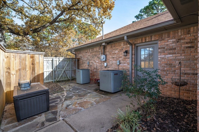 view of patio featuring cooling unit