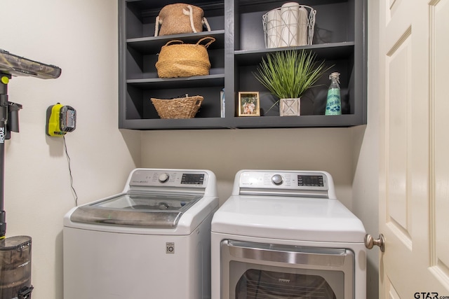 laundry area featuring independent washer and dryer