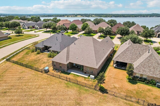 3449 Abes Landing Dr, Granbury, TX 76049 - aerial perspective of suburban area with a nearby body of water