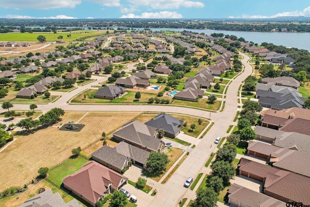 3449 Abes Landing Dr, Granbury, TX 76049 - aerial view of residential area featuring a nearby body of water
