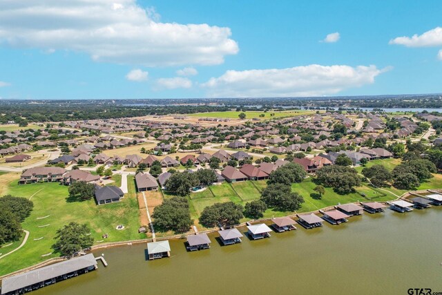 3449 Abes Landing Dr, Granbury, TX 76049 - aerial perspective of suburban area featuring a nearby body of water
