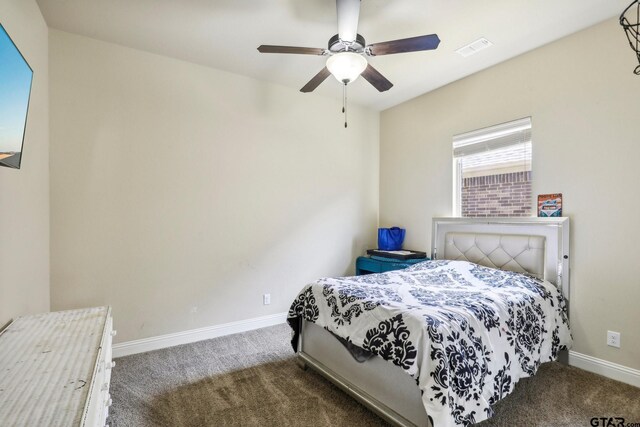 3449 Abes Landing Dr, Granbury, TX 76049 - carpeted bedroom featuring baseboards and ceiling fan