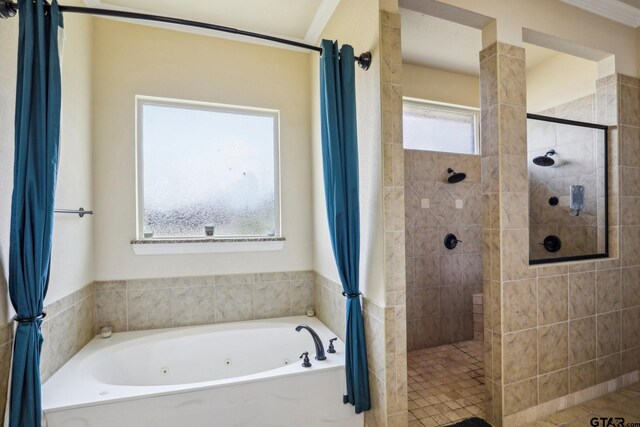 3449 Abes Landing Dr, Granbury, TX 76049 - full bath featuring a whirlpool tub and tiled shower
