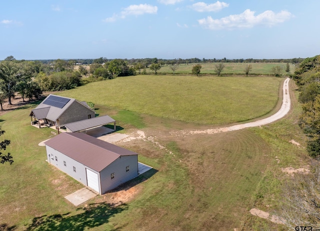 bird's eye view featuring a rural view