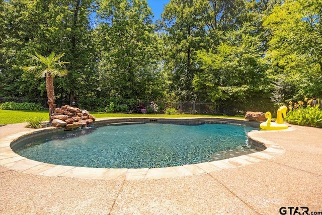 909 Univerity Dr, Carthage, TX 75633 - view of swimming pool with view of wooded area