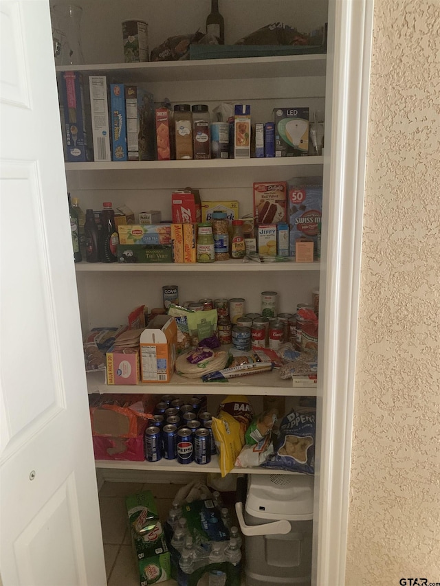 view of pantry