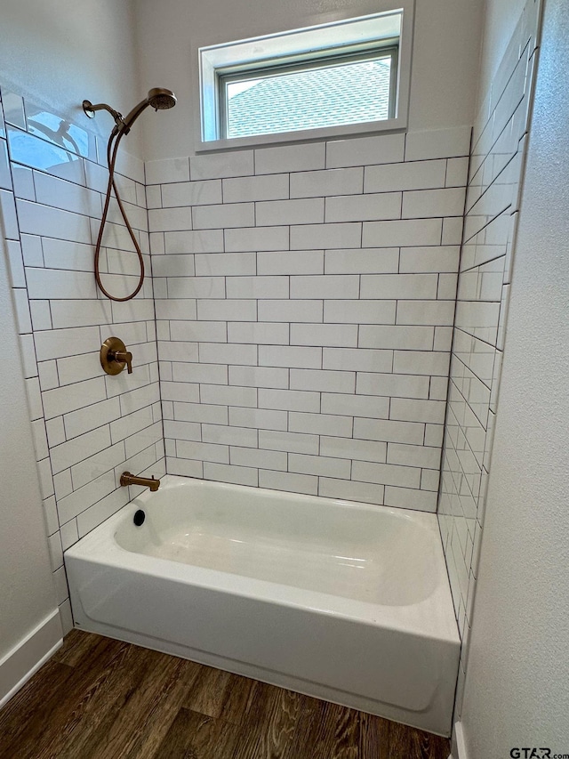 12301 Harlon, Flint, TX 75762 - bathroom with wood finished floors and washtub / shower combination
