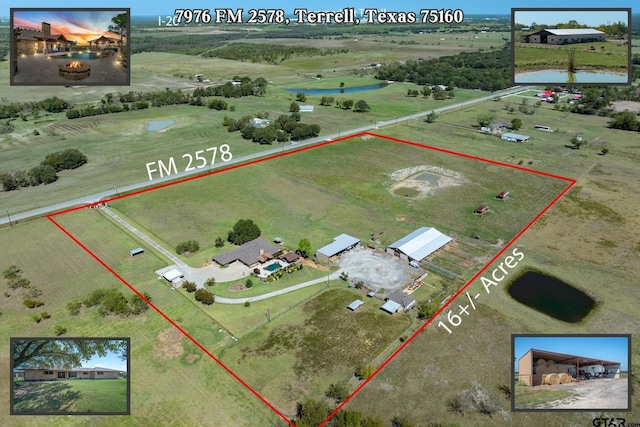 7976 Fm 2578, Terrell, TX 75160 - aerial view with a water view