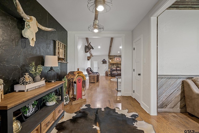 interior space with wood-type flooring