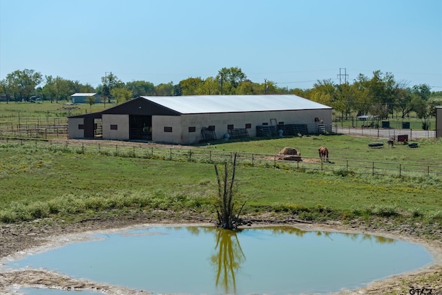 exterior space with a rural view