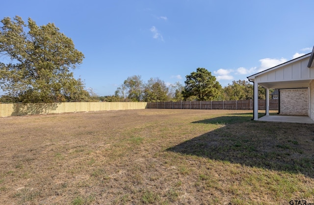 view of yard featuring a patio area