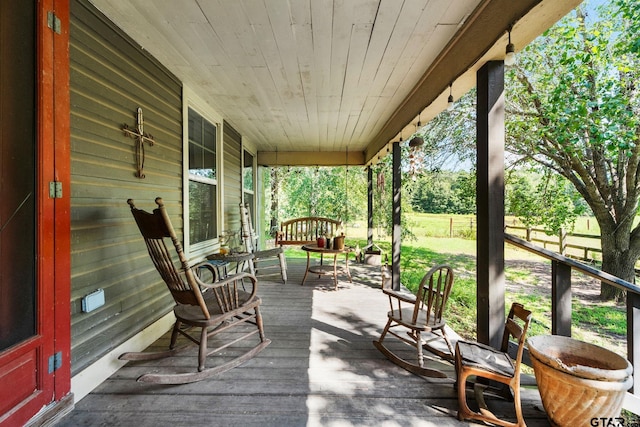 view of patio with a porch