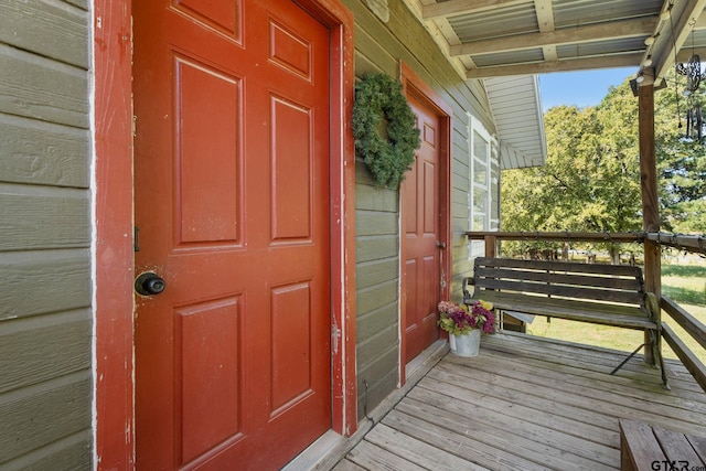 view of doorway to property