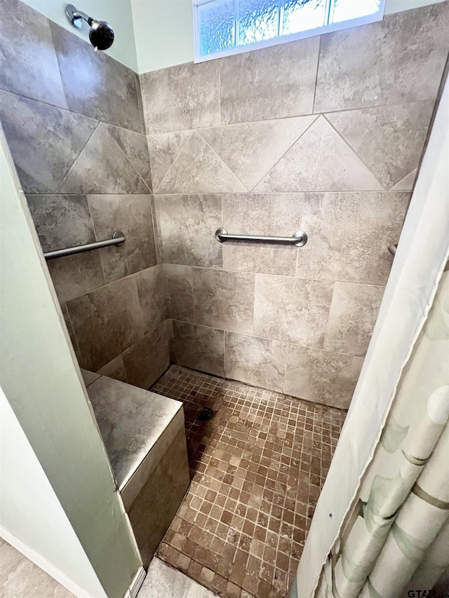 bathroom with walk in shower